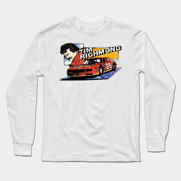 80s Tim Richmond Racing Long Sleeve T-Shirt by Meat Beat